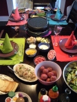 Ingredients for a raclette grill, raclette party