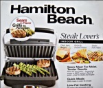 Hamilton Beach Steak Lover's indoor grill, box